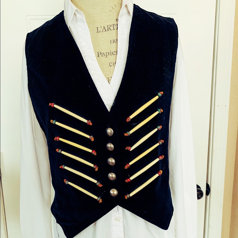 Black suede vest
